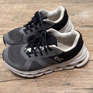 On Running Women's Black and White Athletic Shoes